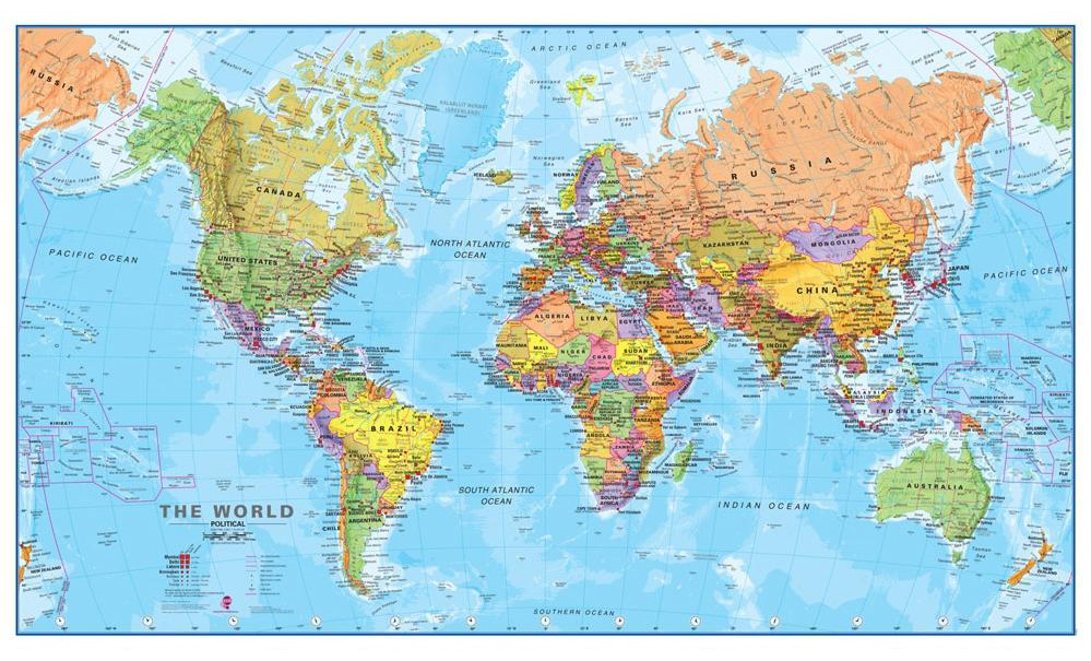 World Wall Maps – Best Wall Maps – Big Maps of the USA, Big World Maps ...